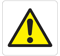 Caution Symbol Labels 50x50mm